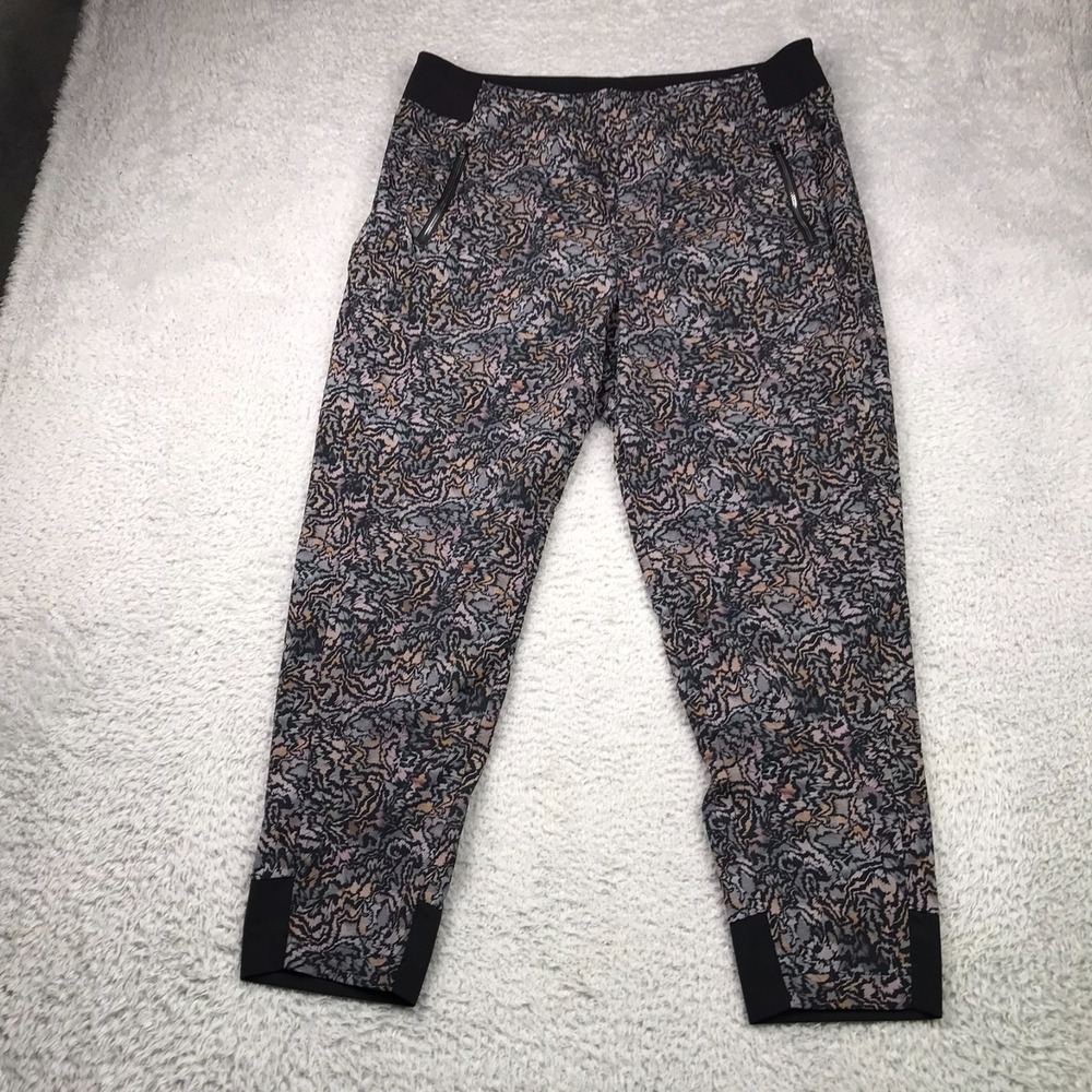 Athleta Trekkie Relaxed Mid Rise Jogger Womens 16 Abstract‎ Print Pull On Pants